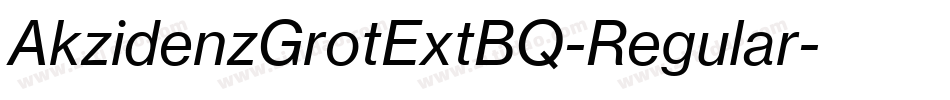 AkzidenzGrotExtBQ-Regular字体转换