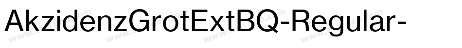 AkzidenzGrotExtBQ-Regular字体转换