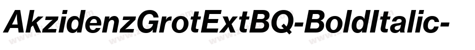AkzidenzGrotExtBQ-BoldItalic字体转换