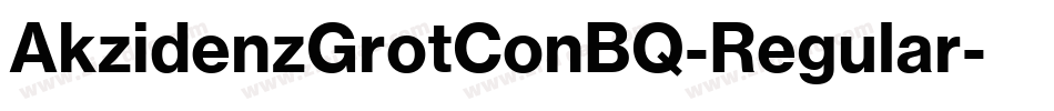 AkzidenzGrotConBQ-Regular字体转换