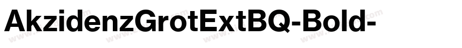 AkzidenzGrotExtBQ-Bold字体转换