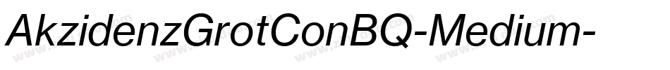AkzidenzGrotConBQ-Medium字体转换