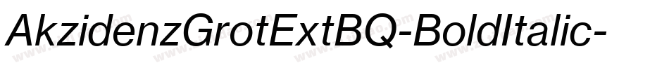 AkzidenzGrotExtBQ-BoldItalic字体转换