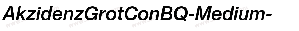 AkzidenzGrotConBQ-Medium字体转换