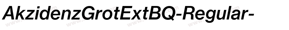 AkzidenzGrotExtBQ-Regular字体转换