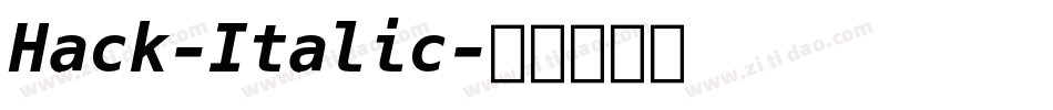 Hack-Italic字体转换