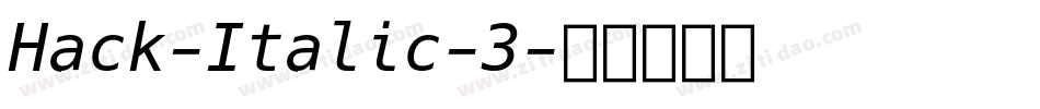Hack-Italic-3字体转换