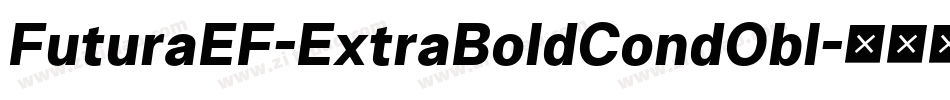 FuturaEF-ExtraBoldCondObl字体转换