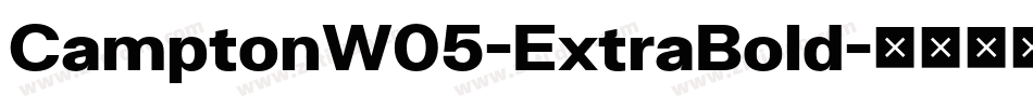 CamptonW05-ExtraBold字体转换