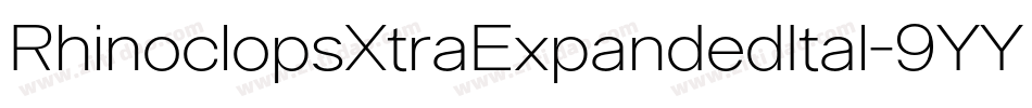 RhinoclopsXtraExpandedItal-9YYAZ字体转换