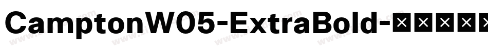 CamptonW05-ExtraBold字体转换