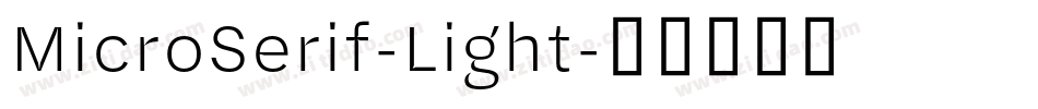 MicroSerif-Light字体转换