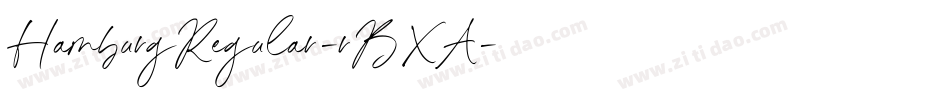 HamburgRegular-rBXA字体转换