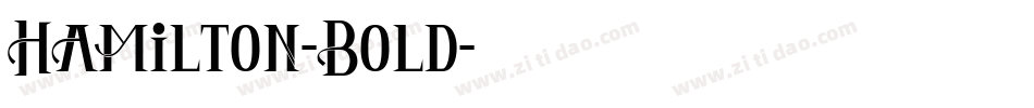 Hamilton-Bold字体转换