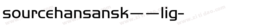 sourcehansansk——lig字体转换
