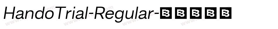 HandoTrial-Regular字体转换