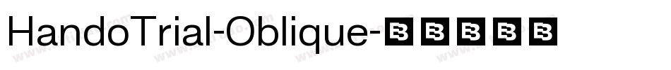HandoTrial-Oblique字体转换