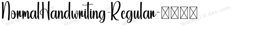 NormalHandwriting-Regular字体转换
