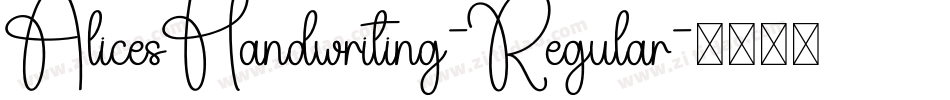 AlicesHandwriting-Regular字体转换