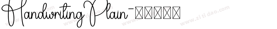 HandwritingPlain字体转换