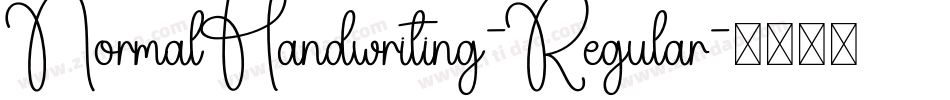 NormalHandwriting-Regular字体转换