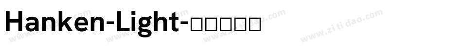 Hanken-Light字体转换