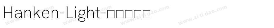 Hanken-Light字体转换