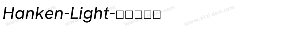 Hanken-Light字体转换