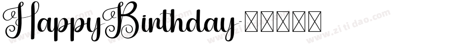 HappyBirthday字体转换