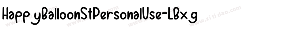 HappyBalloonStPersonalUse-LBxg字体转换