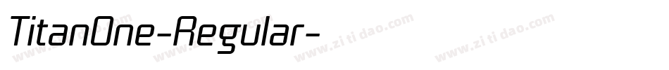 TitanOne-Regular字体转换