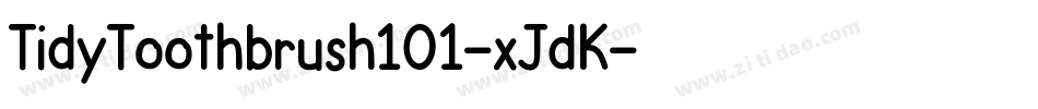 TidyToothbrush101-xJdK字体转换