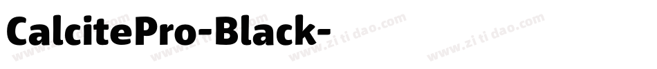 CalcitePro-Black字体转换