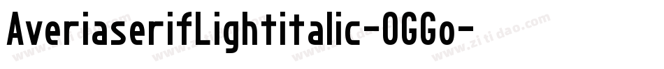 AveriaserifLightitalic-0GGo字体转换