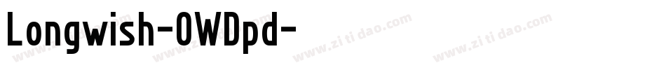 Longwish-0WDpd字体转换