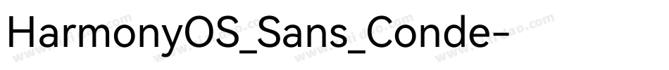 HarmonyOS_Sans_Conde字体转换