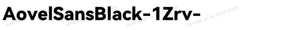 AovelSansBlack-1Zrv字体转换