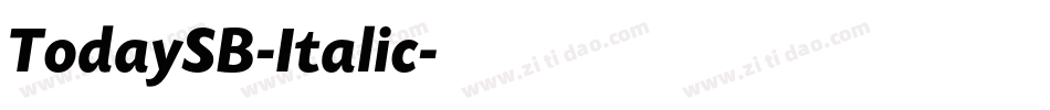 TodaySB-Italic字体转换