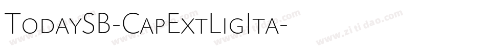 TodaySB-CapExtLigIta字体转换