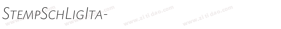StempSchLigIta字体转换