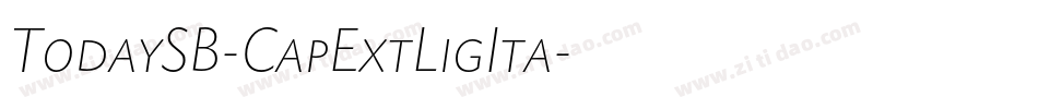 TodaySB-CapExtLigIta字体转换