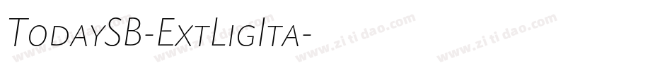 TodaySB-ExtLigIta字体转换