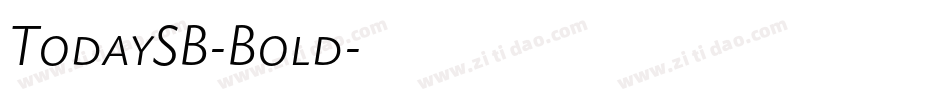 TodaySB-Bold字体转换