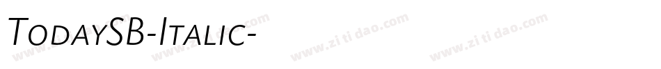 TodaySB-Italic字体转换