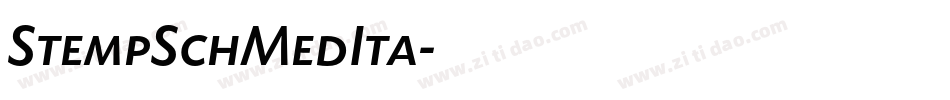 StempSchMedIta字体转换