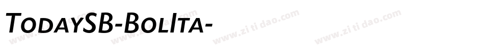 TodaySB-BolIta字体转换