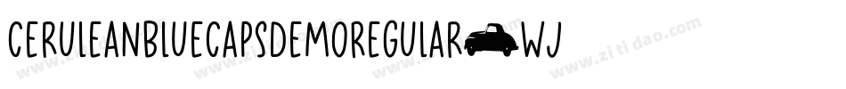 CeruleanBlueCapsDemoRegular-Wjo4字体转换