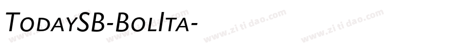 TodaySB-BolIta字体转换