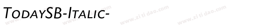 TodaySB-Italic字体转换