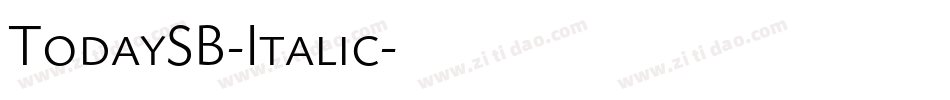 TodaySB-Italic字体转换